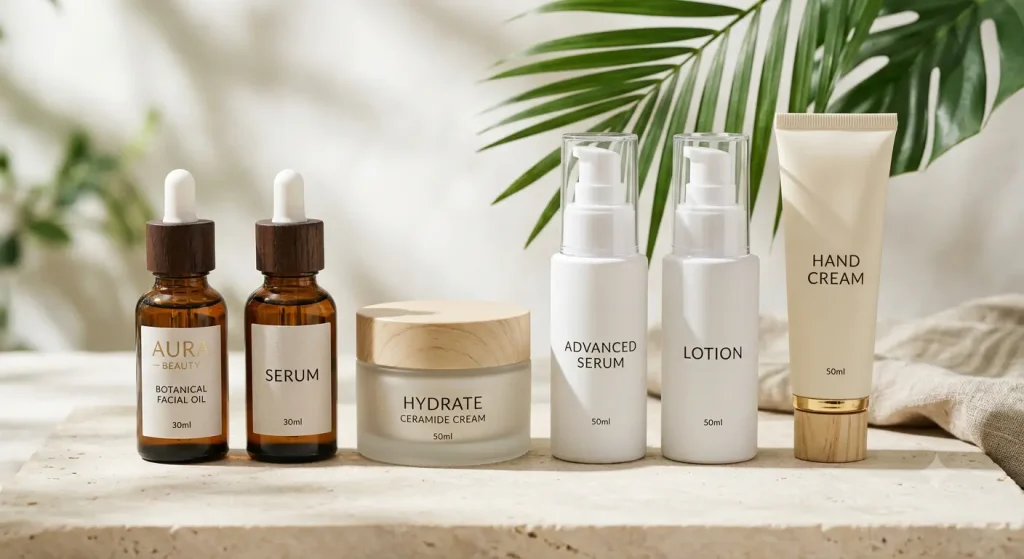 Cosmetic packaging sourcing and development for beauty product manufacturing