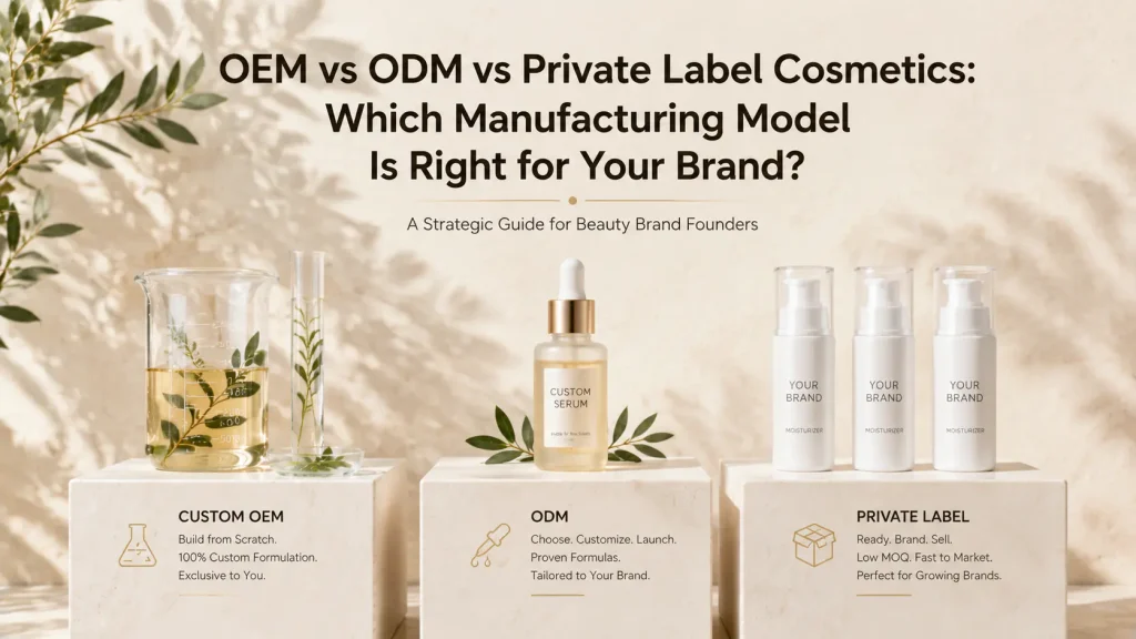 OEM vs ODM vs Private Label Cosmetics: Which Manufacturing Model Is Right for Your Brand?