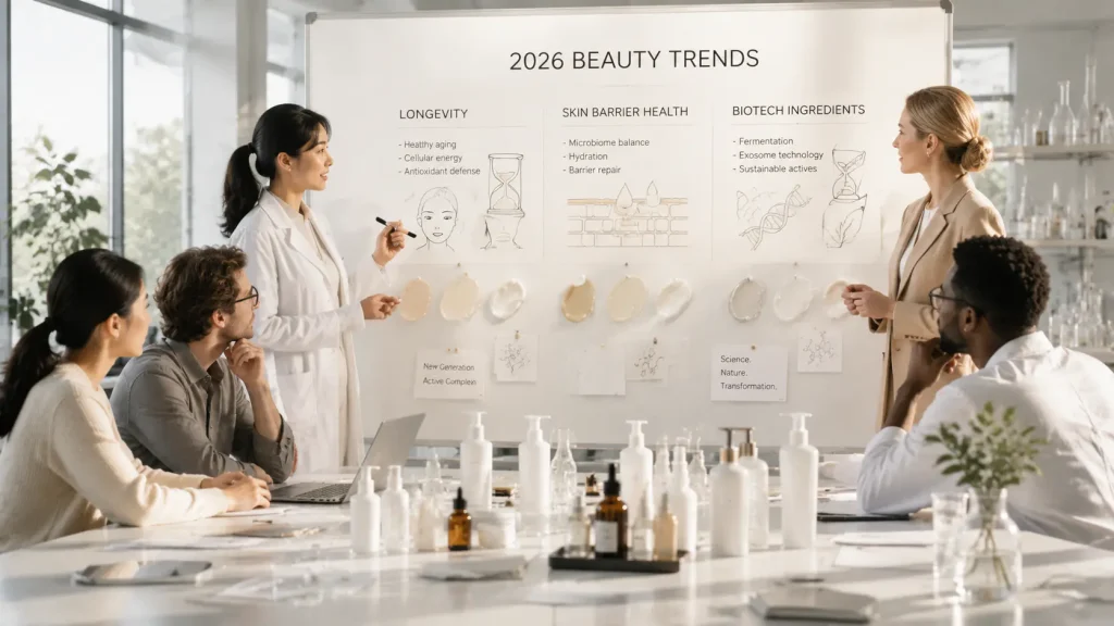 Beauty product trends 2026 and cosmetic product development workshop for beauty brands