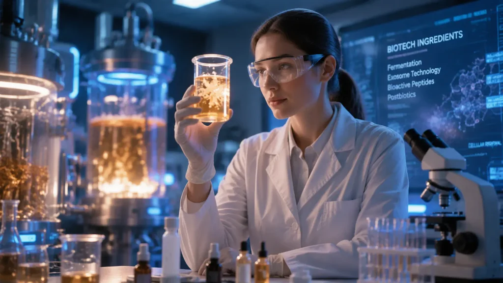 Biotech cosmetic ingredients and advanced skincare formulation development
