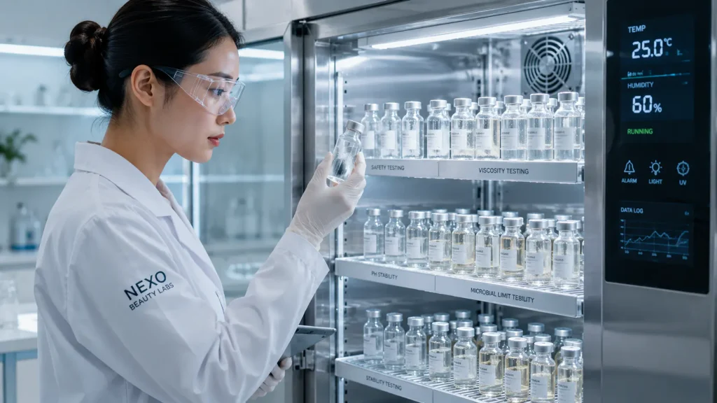 Cosmetic formulation stability microbiological and laboratory evaluation