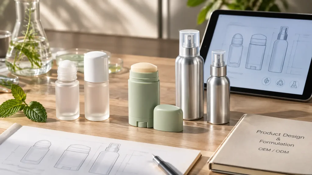 Custom OEM ODM deodorant packaging and formulation development options by Nexo Beauty Labs