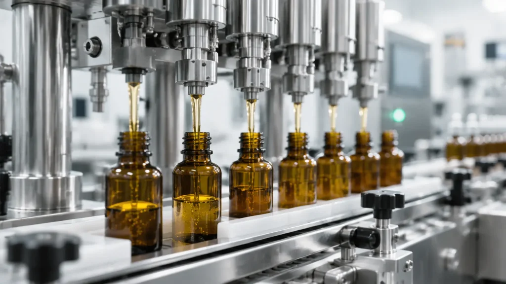 Private label skincare manufacturing and cosmetic filling production line