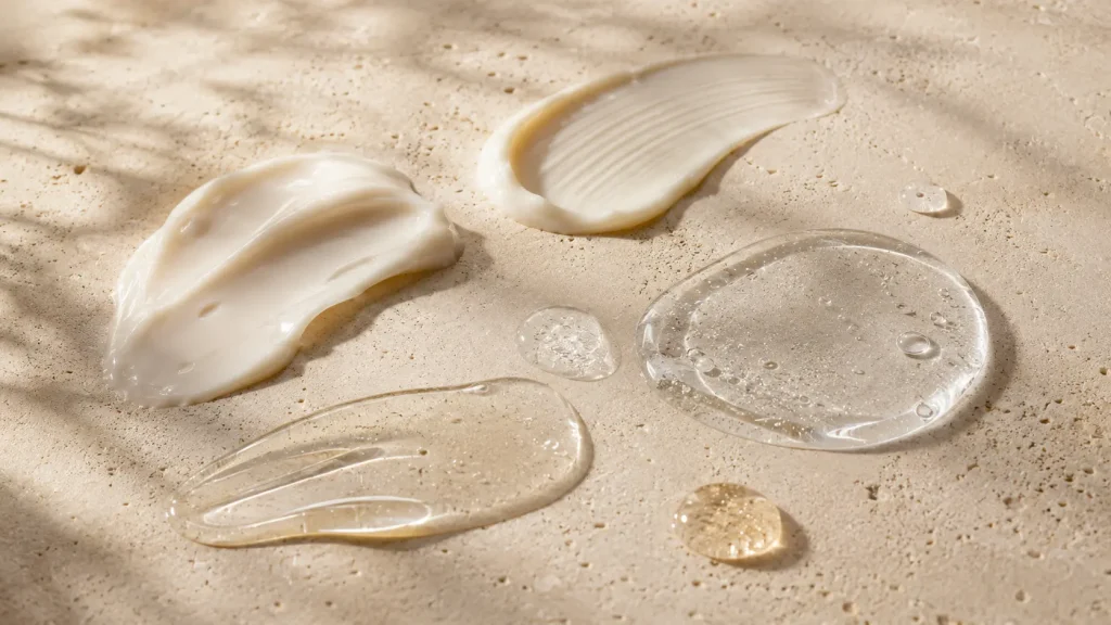 Cosmetic formulation sensory texture evaluation for absorption spreadability and skin feel