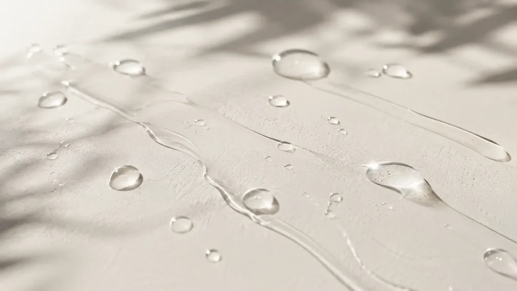 Lightweight non-greasy scalp serum texture evaluation for fast absorption and root comfort