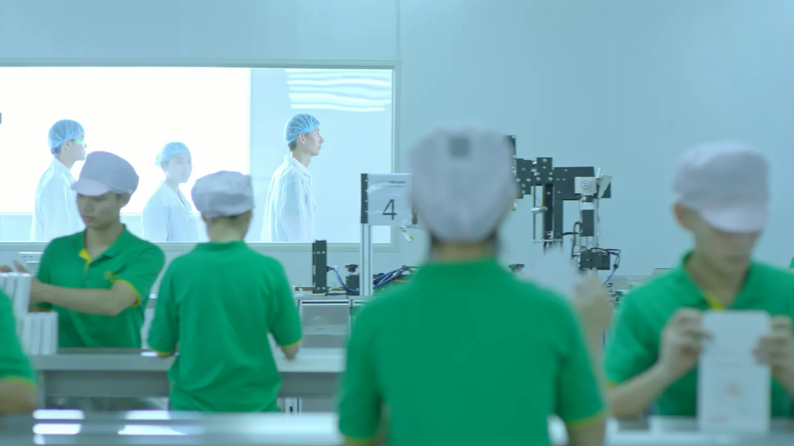 NEXO Beauty Labs production team working in a cosmetics manufacturing facility