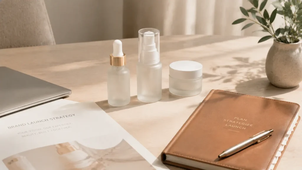 Private label skincare product development consultation for beauty brands