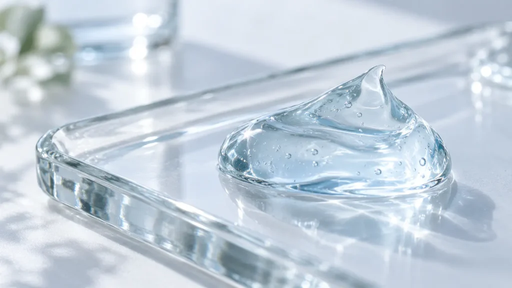 Lightweight barrier repair gel texture for fresh hydration and low-residue skincare