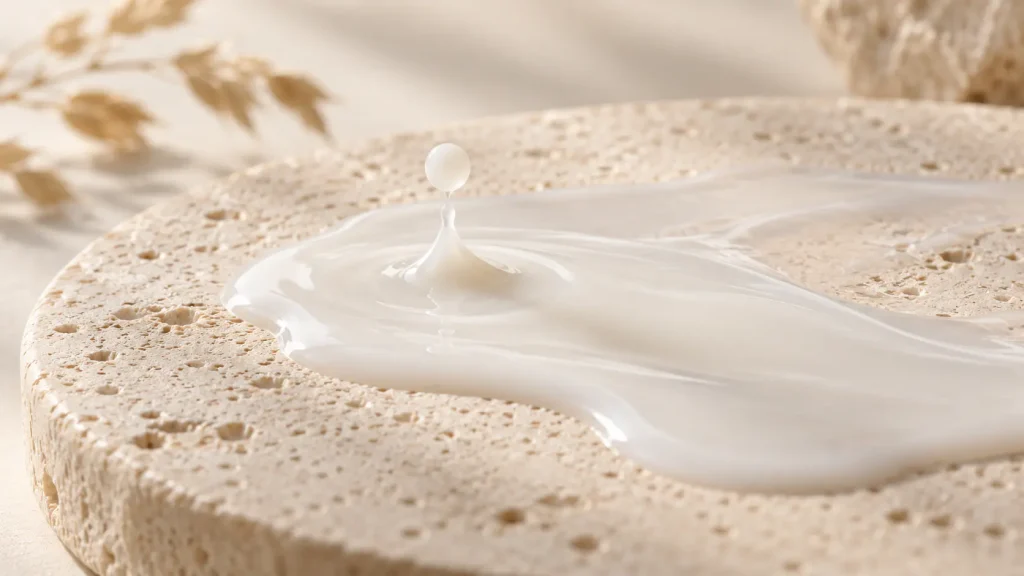 Lightweight barrier lotion with smooth spreadability and non-greasy finish