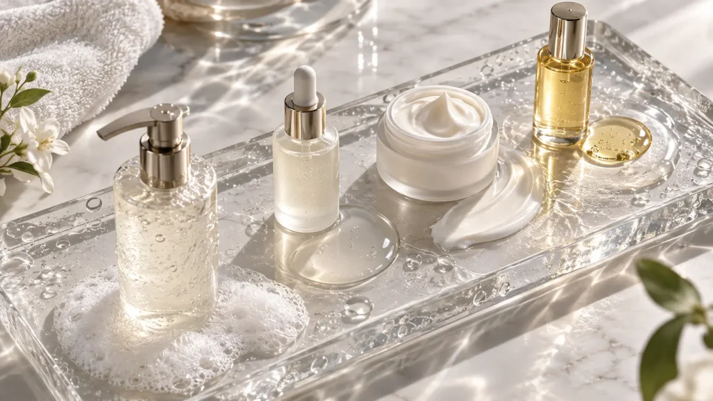 Fragrance-led body care collection connecting shower gel body cream body oil and body mist