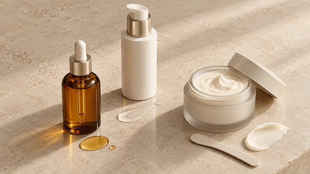 Body care packaging systems including pumps droppers airless bottles tubes and cream jars
