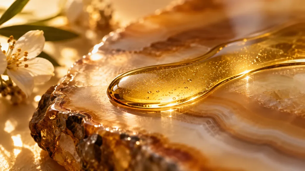 Botanical body oil formulation for silky skin feel glow and premium body-care rituals