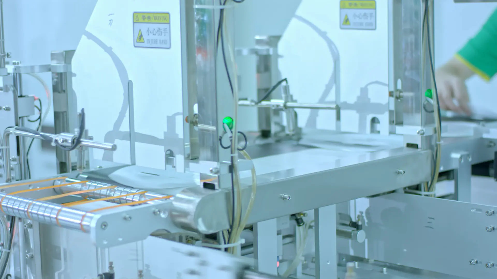 Automated packaging equipment used for cosmetic product quality control