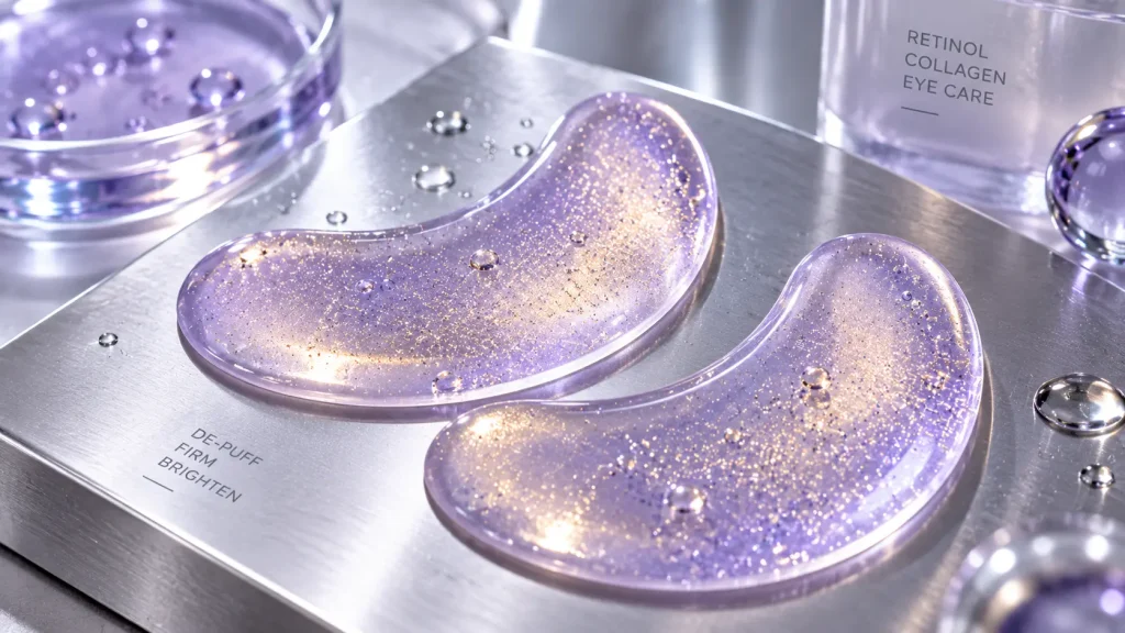 Hydrogel eye patches designed for targeted under-eye skincare treatment