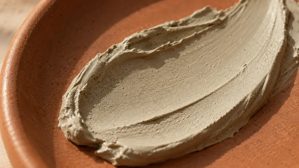 Creamy clay mask formulation for oil-control pore-care and weekly skincare treatment