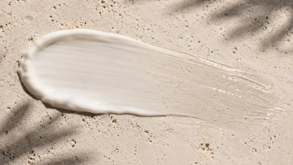 Lightweight sunscreen lotion formulation texture and spreadability
